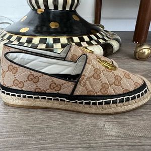 WOMEN'S GG MATELASSÉ CANVAS ESPADRILLE